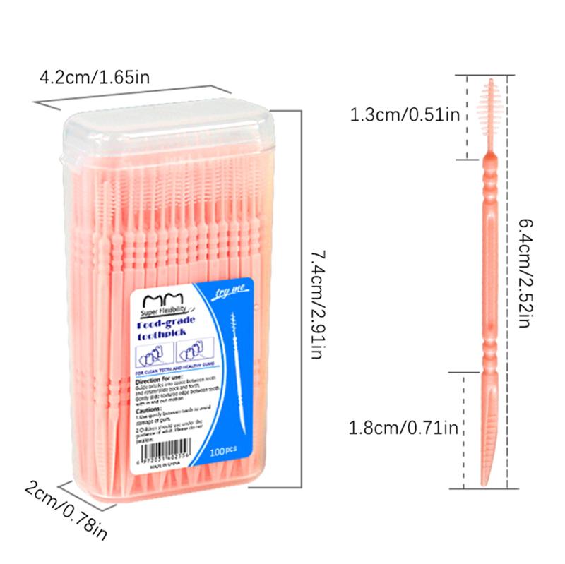 200 шт./кор., зубная нить с двойной головкой, межзубная зубочистка, щетка для зубов, зубная палочка для ухода за полостью рта, зубочистки, зубочистка