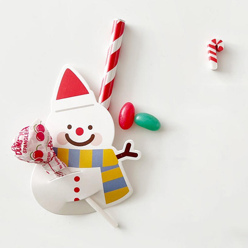 Множество стилей на выбор Праздничная мультяшная леденцовая декорация Бумажная карточка