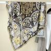Waist Drum Flower Beautiful Mulberry Silk 110 Square Scarf Handmade Hemmed Silk Scarf Shawl