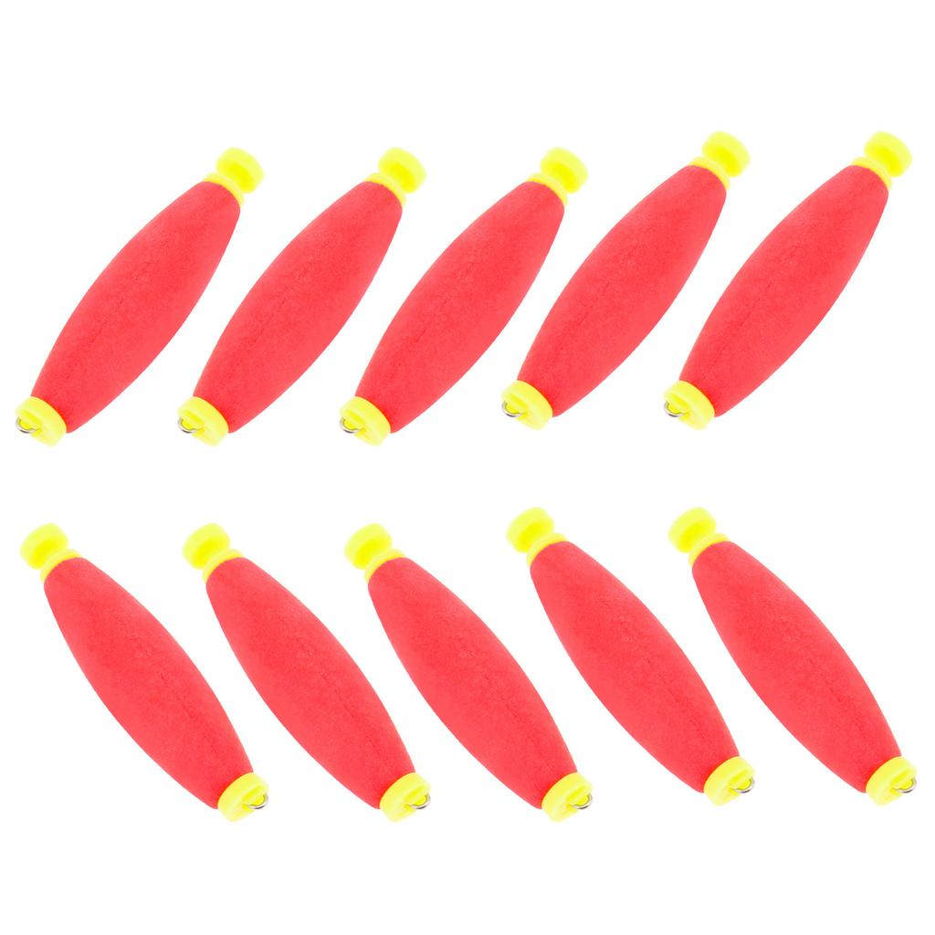 10 шт., красные поплавки из пены EVA, овальные поплавки для рыбалки на лодке, на лету, в море