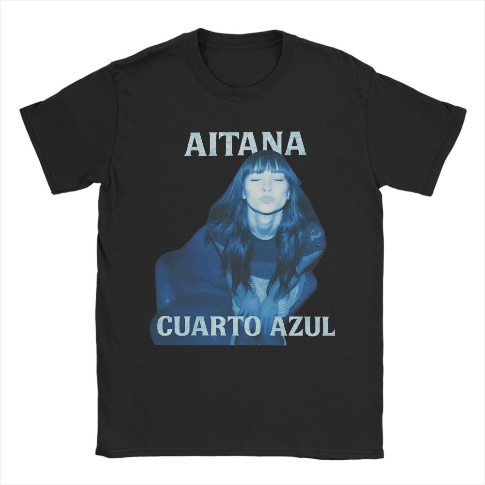 Aitana CUARTO AZUL Tour 2026 Unisexs Women Print T Shirts Crazy Tees Short Sleeve Crew Neck TShirt Pure Cotton Plus Size Clothing