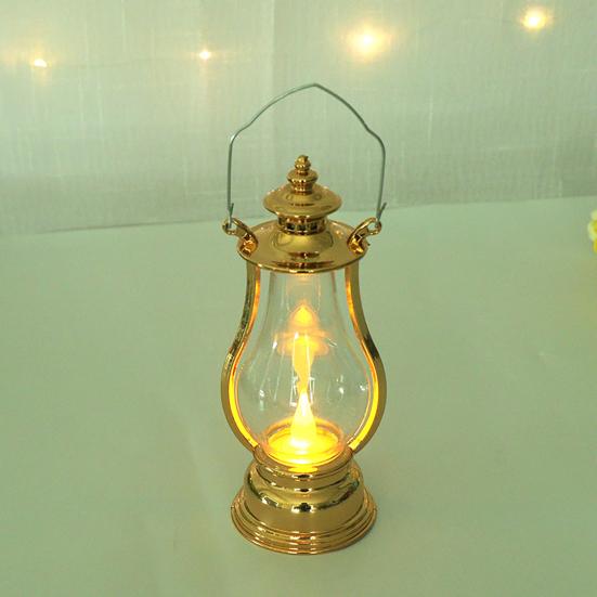 Светодиодная лампа в стиле ретро на батарейках, небьющаяся, неяркая, энергосберегающая, декоративная, рождественская, креативная, масляная лампа из АБС-пластика