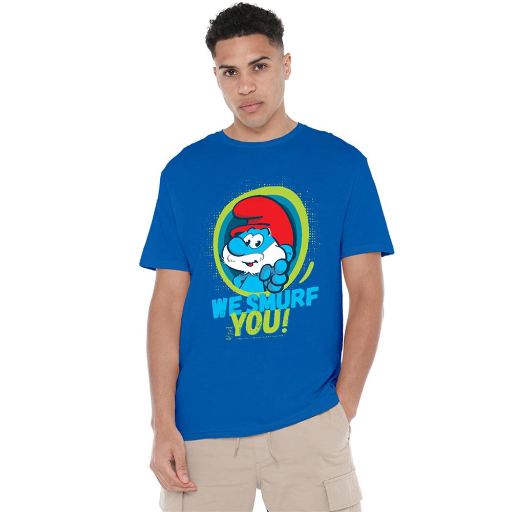 The Smurfs Unisex Adult We Smurf You! Papa Smurf T-Shirt