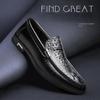 Новая повседневная обувь с принтом аллигатора для мужчин, модная, новая дизайнерская, черная кожаная обувь для вождения, мужские лоферы на весну-осень
