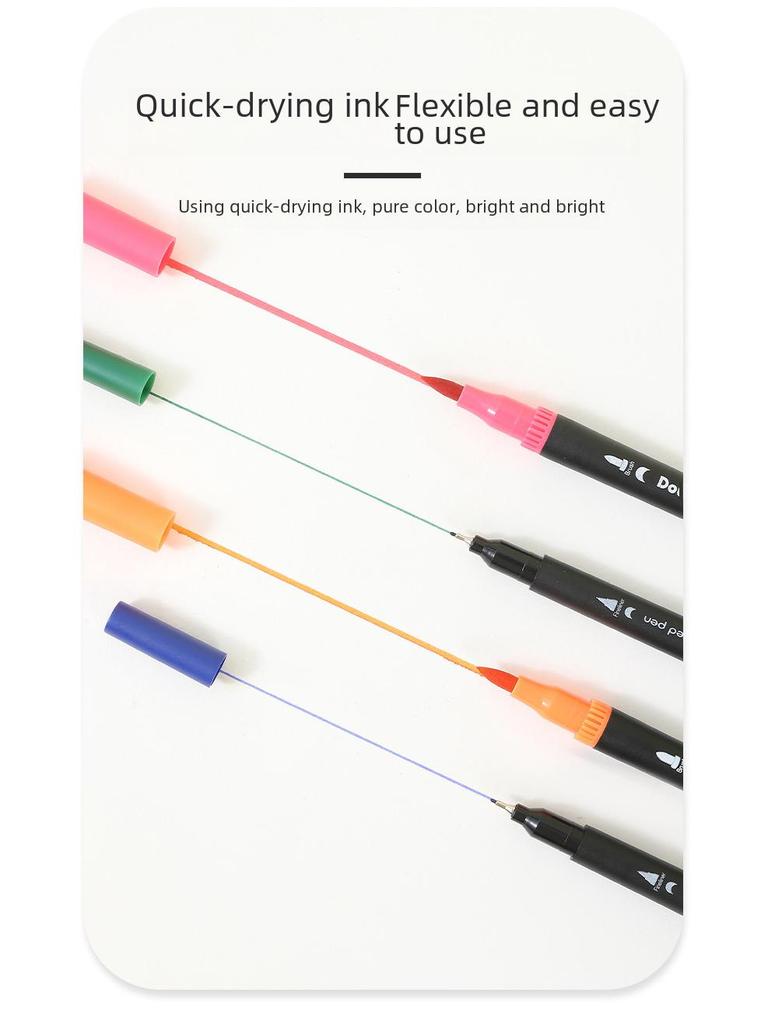 Набор двухсторонних акварельных ручек - 120, 72, 60 цветов с мягкими наконечниками для детского творчества и рисования