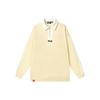 Color Block Half Zip Polo Shirt Women Tops Light-Yellow F11W319209F-YE