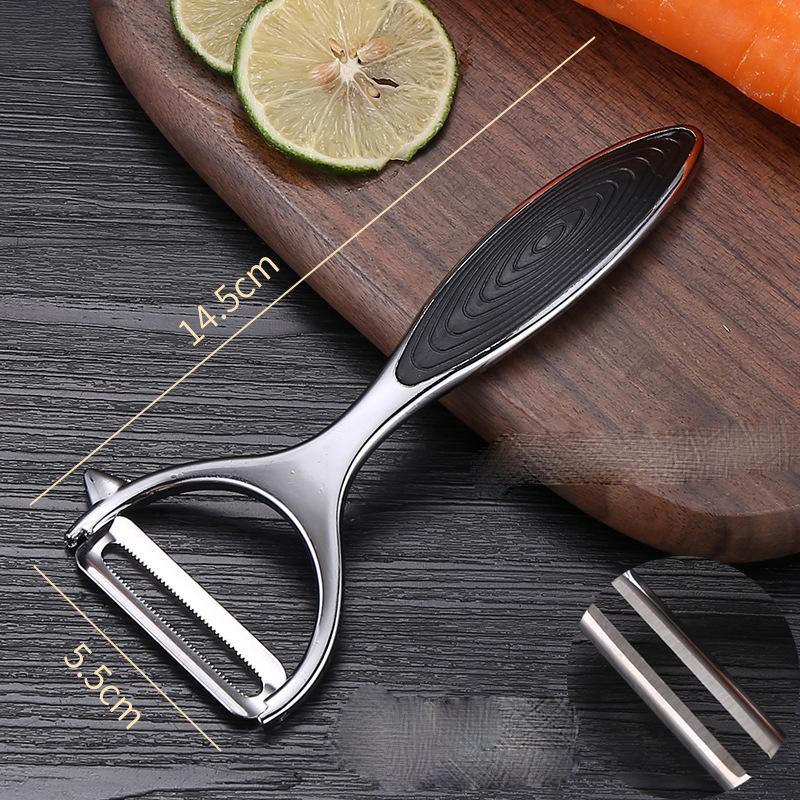 Black Peeler Multifunctional Carrot and Potato Grinder Fruit Tool Kitchen Accessory Cooking 1PC Stainless Steel Vegetable Peeler