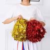 Dance Pompoms Straight Shank Type Fluffy PET Double Pass Cheerleader Hand Flower Ball Decoration for Soccer