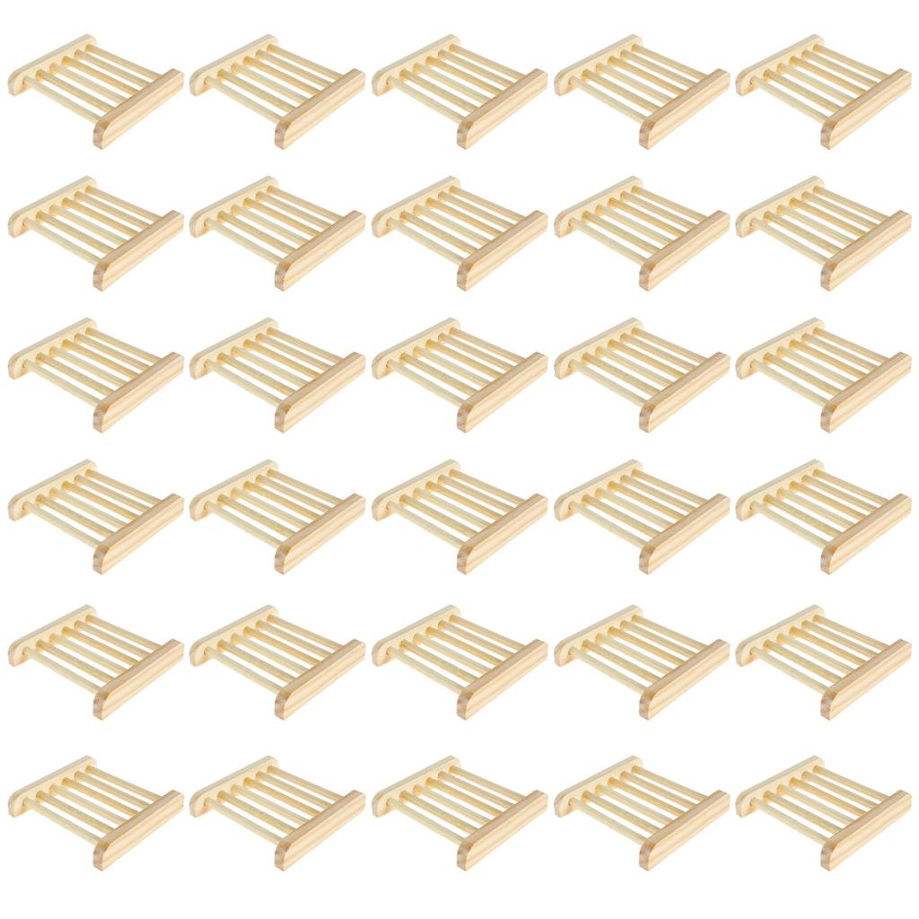 10/20/30 шт. Натуральная бамбуковая мыльница для мыла, подставка, деревянный футляр-поднос, устойчивый к плесени, дренажный, аксессуар для ванной комнаты