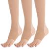 Женские светло-бежевые спортивные чулки Marie Claire (Набор из 3 пар), Эластичный стиль, защита от УФ-лучей, антибактериальный и устойчивый к запахам, размеры L-LL, 711976