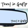 Trust In God Car Rearview Mirror Sticker Car Rearview Window Inspirational Ideal Decal Sticker Christian Vinyl Gift Mirror P8L1