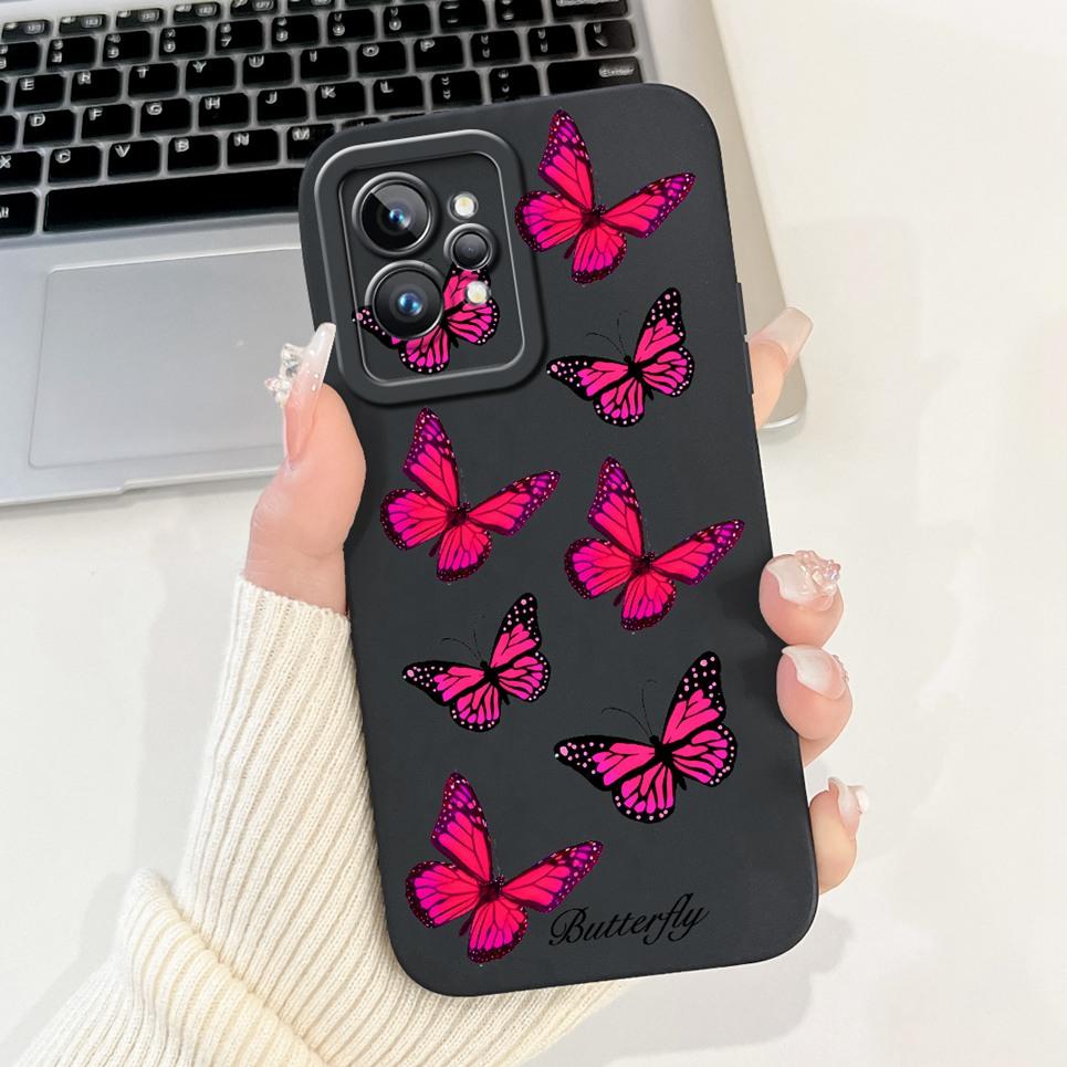 Девочковый чехол-сердечко для Realme GT2 Pro Чехол Realme GT Neo2 GT2 GT Neo 3T Funda Мягкий матовый силикон Защитная крышка для объектива Capa