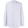 Polo Plaid Logo Embroidered Button-Down Long Sleeve Shirt Men Shirts Blue 710922273-002