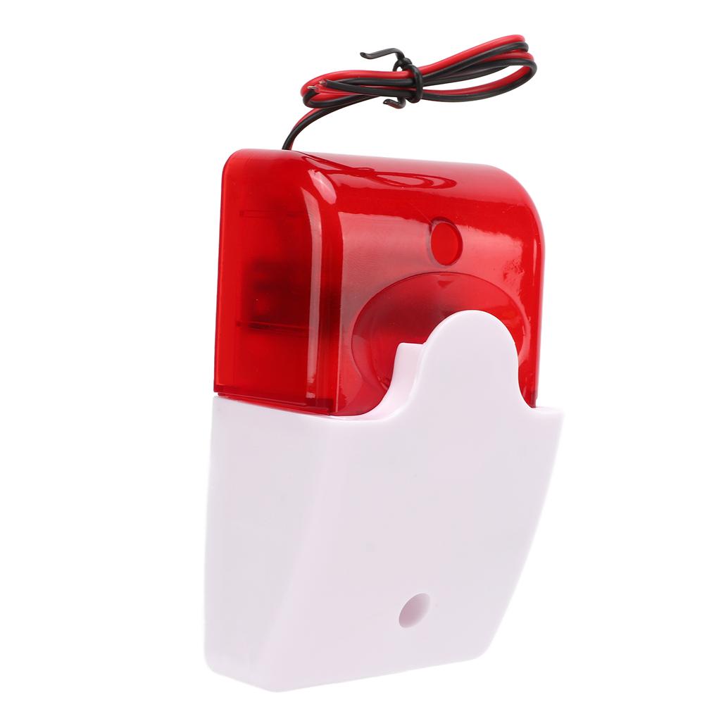 Sound Light Alarm Flash High Decibel Adjustable Impact Resistant Security Warning Device12V
