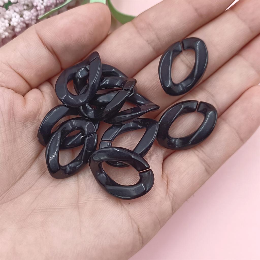 50Pcs 17*24mm Jewelry Making Loose Beads DIY Findings Twist Chain Wholesale Necklace Bracelet Pendant Keychain
