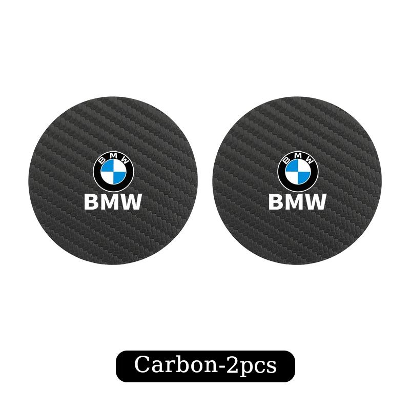 Carbon Car Coaster Mat Interior Water Cup Pad Cushion For BMW X3 X5 M5 M3 E46 E90 E60 F10 E39 F30 E36 G30 E87 E70 E91 E30 G20 X2 ZCKOT1