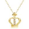 Sears Crown Necklace for 10K Yellow Gold with Women, 0.02ct Diamond, Sp51-0007-yg