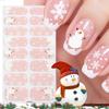 Светящиеся наклейки на ногти с полным покрытием, рождественская серия, наклейки на ногти со снежинками, женские самоклеящиеся, дизайнерский маникюр, наклейка для нейл-арта