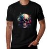 American Flag Skull T-Shirt Pattern Printed Tee Shirt
