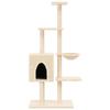 VidaXL Arbre à chat avec griffoirs en sisal Crème 145 cm 172094