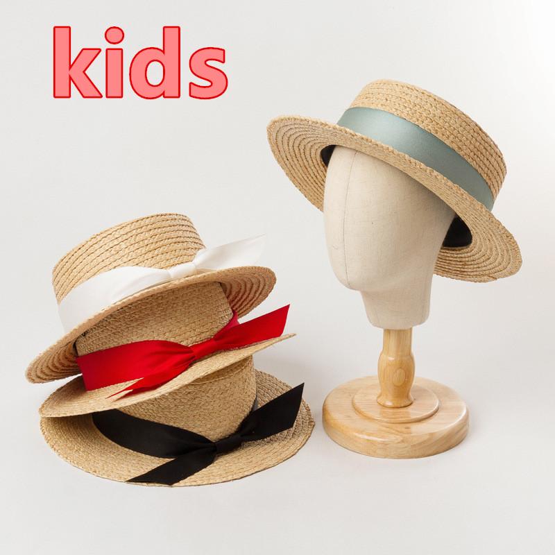 Summer Handmade Raffia Grass Holiday Kids Fedoras Cap Children Leisure Panama Jazz Hat