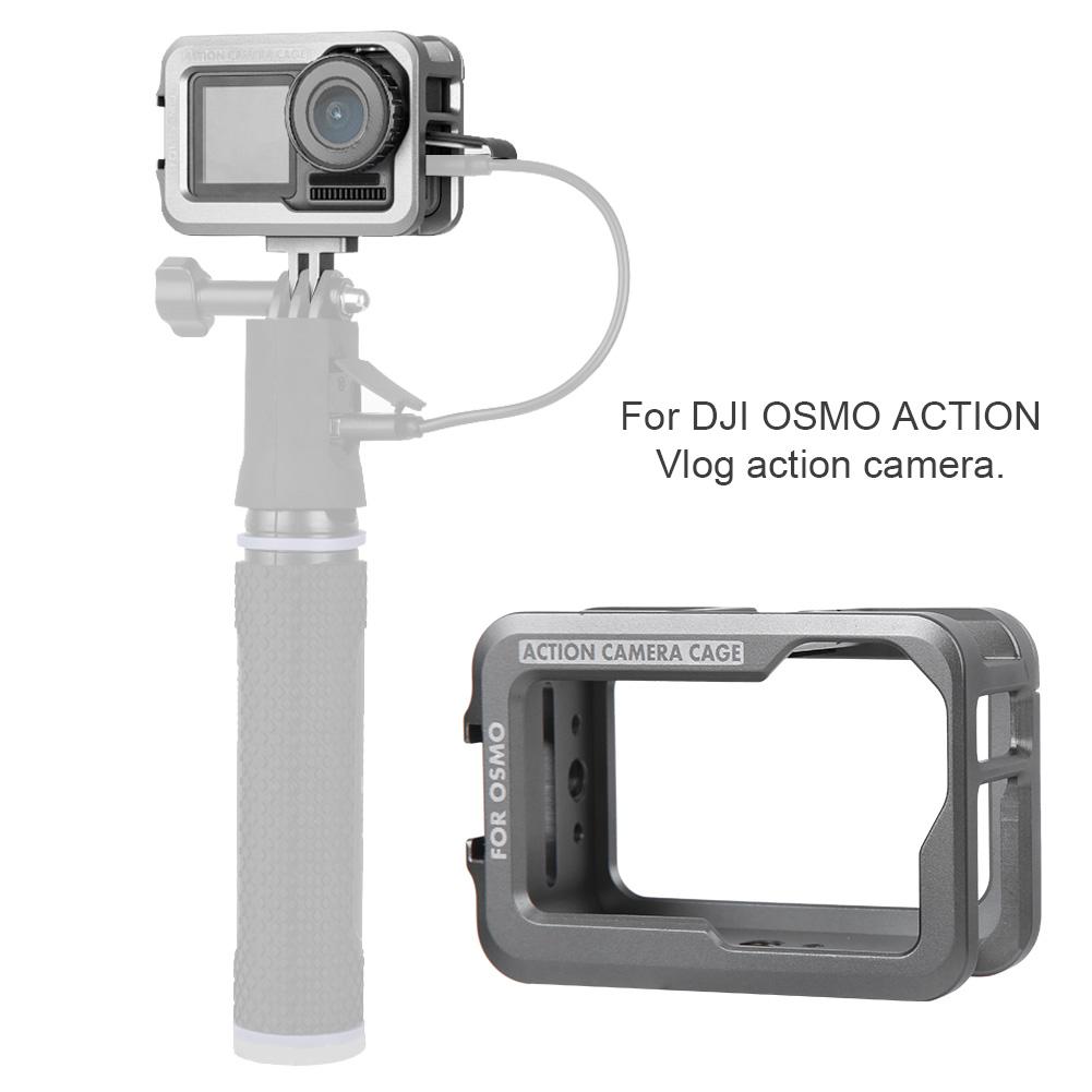 Aluminium Alloy Action Camera Protective Cage Vlog Extension Frame for DJI Osmo Action