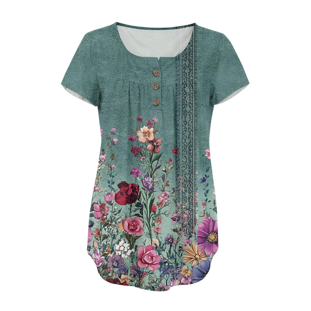 Женские туники, топы, нарядные, повседневные, летние, рубашки с коротким рукавом, свободный крой, плиссированный топ в стиле бохо