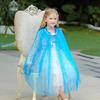 Children's Frozen Elsa Princess Shawl Cape with Veil