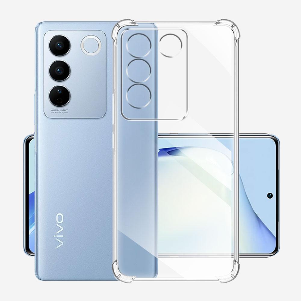 For Vivo V27 Pro Case Clear Silicone Soft Back Cover Protect Case For Vivo V25E Clear Shockproof Bumper Coque For Vivo V25 Funda