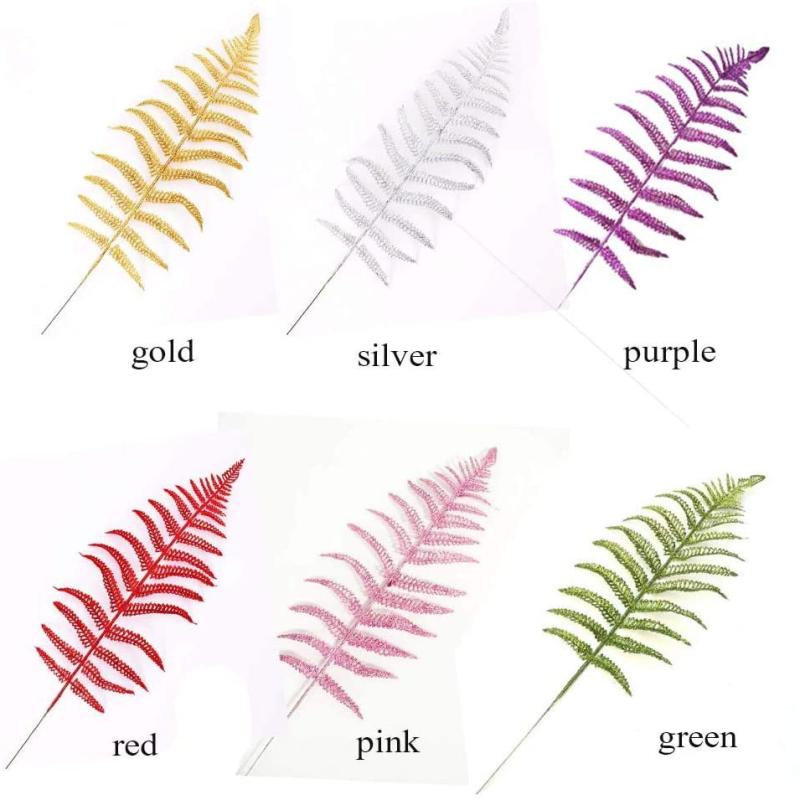 Рождественские украшения Блестящие ажурные персидские листья Золотая пыль Оливковые ветки Хвостики Елочные украшения Золотые листья