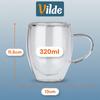 Szklanki Termiczne Z Podwójną Ścianką Do Kawy I Herbaty 320 Ml 2 Szt.
