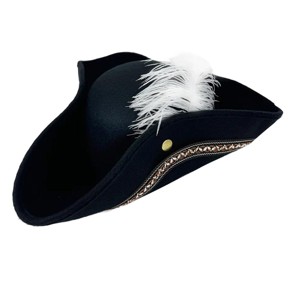 Fancywork Feather Pirate Caps for Halloween Parties and Pretend Adventures Perfect for Halloween Dress Up & Play
