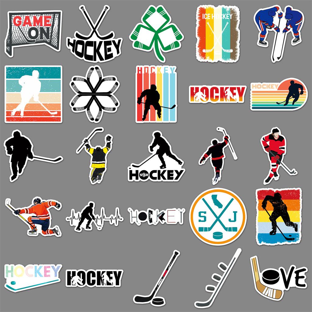 50 Ice Hockey Graffiti Decorative Mobile Phone Water Cup Suitcase Stickers