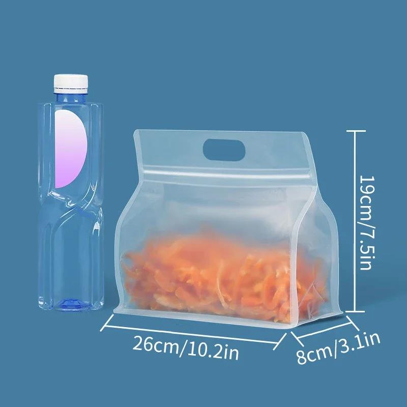 Ziplock Saran Wrap Plastic Bags Reusable PEVA Food Packaging Leakproof Fresh Shut Bags Stand Up Fresh Bag Kitchen Stoeage