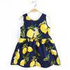 Милое платье для девочки с принтом лимонов или подсолнухов