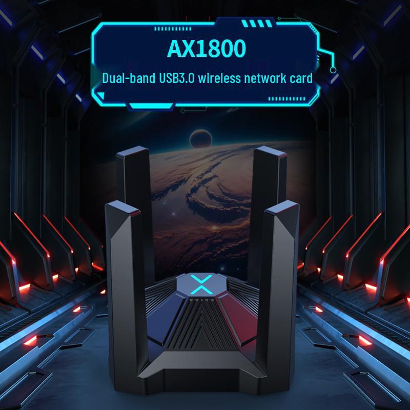 USB 3.0 WiFi 6 Network Adapter AX1800M Dual-Band 5G