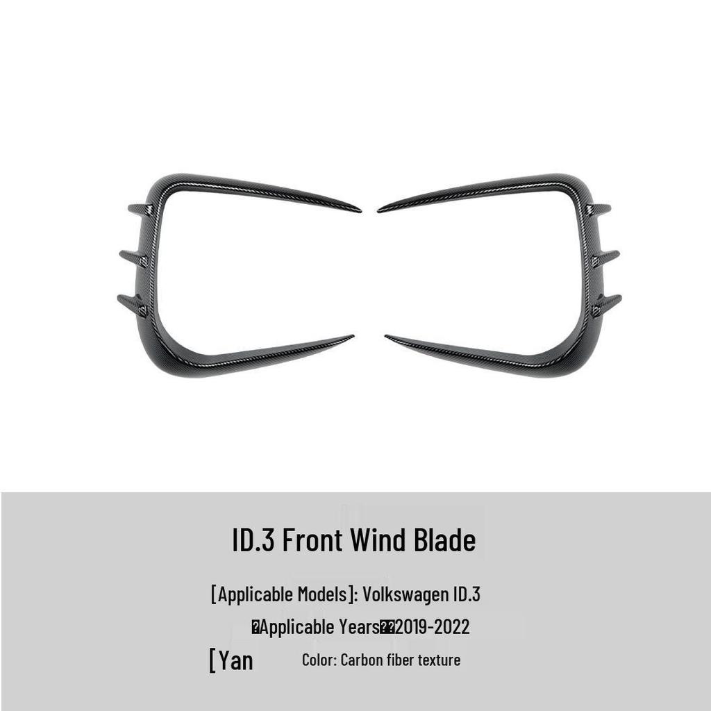 Volkswagen ID.3 2019-2022 Front Bumper Air Vent Grille Wind Deflector Car Sticker Trim