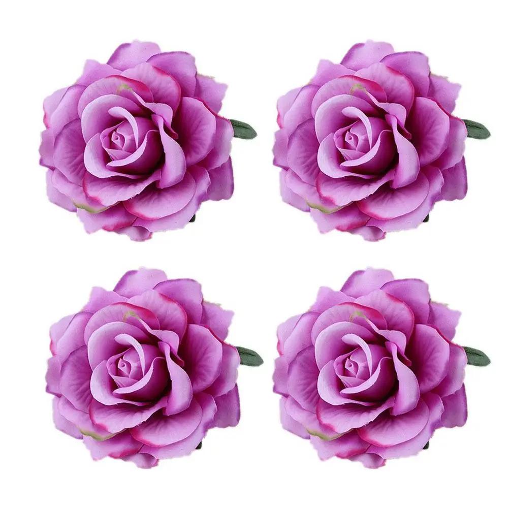 1PC Elegant Bridal Rose Flower Hairpins Barrette Wedding Bridesmaid Brooches Party Fashion Hair Clips Hair Styling Accessories
