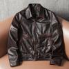 Vintage Distressed Genuine Leather Pilot Jacket for Men Large Size Brown Aviator Coat