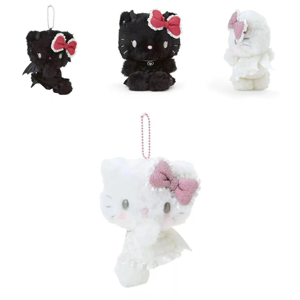 Charming Sanrio Demon Angel Kt Plush Doll Keychain Adorable Design Ideal For Young Girls