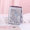 Girlish Heart Double-Sided Portable Makeup Mirror - Cute, Compact, and Foldable.