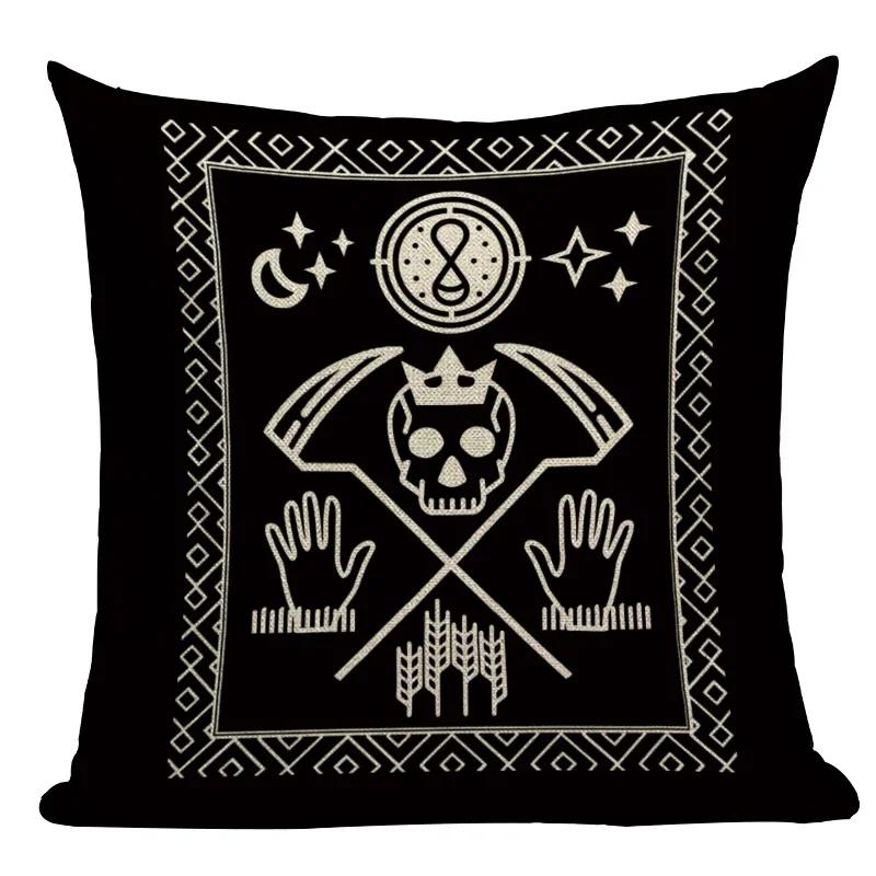 Dark Tarot, Gothic Style Double-Sided Printed Pillow Cover Short Plush Suitable Living Rooms Bedrooms Sofas Throw Cushion Cover