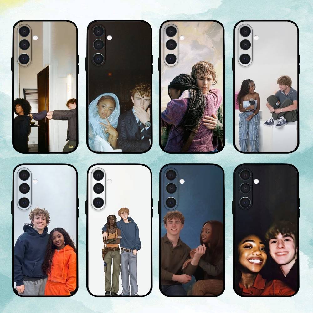 W-Walker and leah Phone Case For Samsung A73,72,71,53,52,51,22,91,80, Soft Black Cover