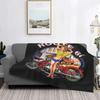 Soft Flannel Throw Blanket Retro Car Motel Route  Warm Cozy Plush All Season Bed Living Room Bedroom Cover