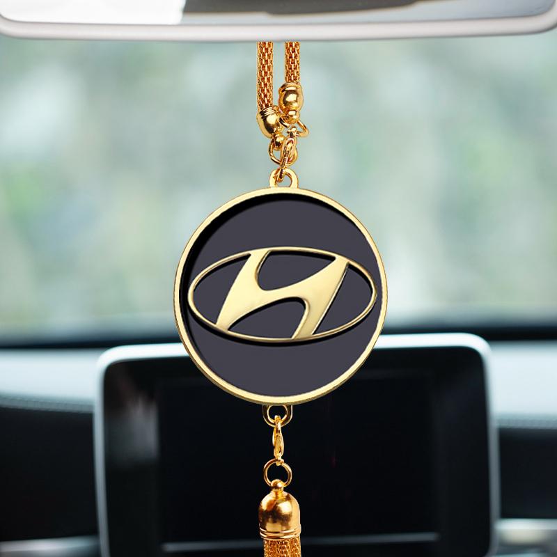 Car Rearview Mirror Pendant Auto Interior Emblem Ornament Accessorie For Hyundai Accent Elantra Wagon Tucson Santafe i20 i30 i40 RR66
