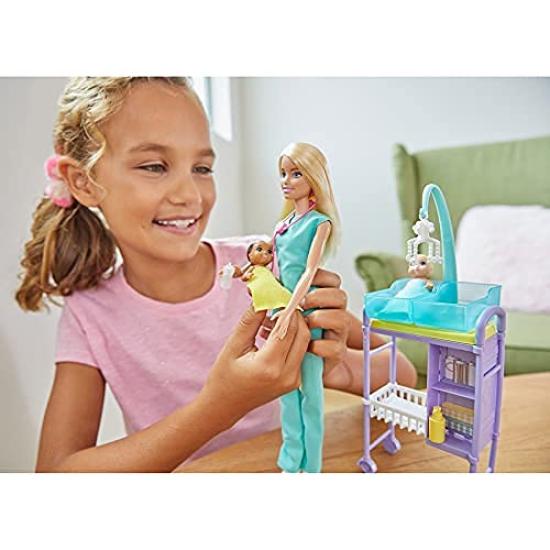 Barbie Baby Doctor Playset with Blonde Doll 2 Infant Dolls Toy Pieces Multi [Product]