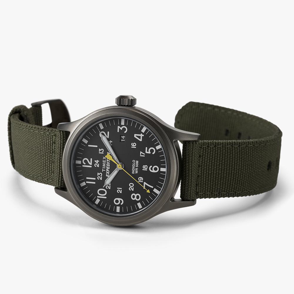 TIMEX Часы Expedition Scout с ремешком цвета хаки, подсветкой Indiglo, 40 мм, T49961
