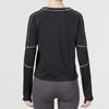 Under Armour Полосатая спортивная повседневная футболка с круглым вырезом и длинными рукавами, женские топы, черные 1373970-001