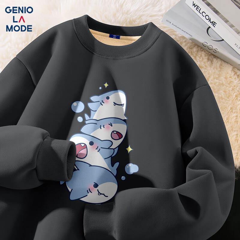Мужской свитшот с круглым вырезом на флисовой подкладке GENIOLAMODE