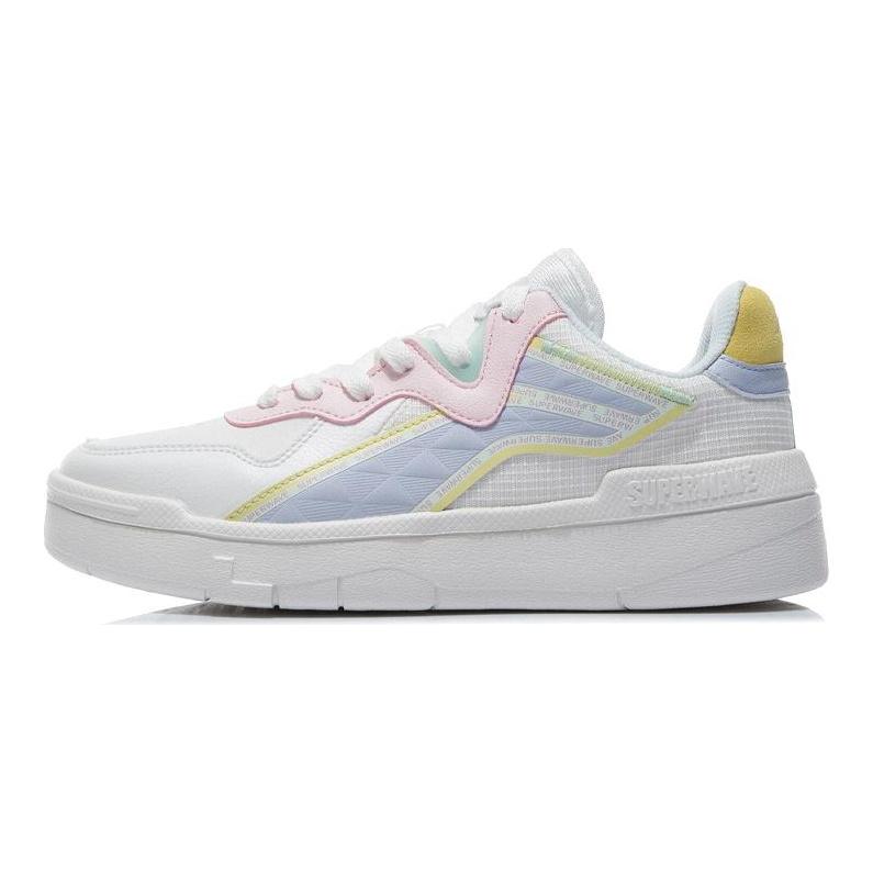 Li Ning Wave Низкие Кеды для Скейтборда Женские Бело-Синие AGCR156-3